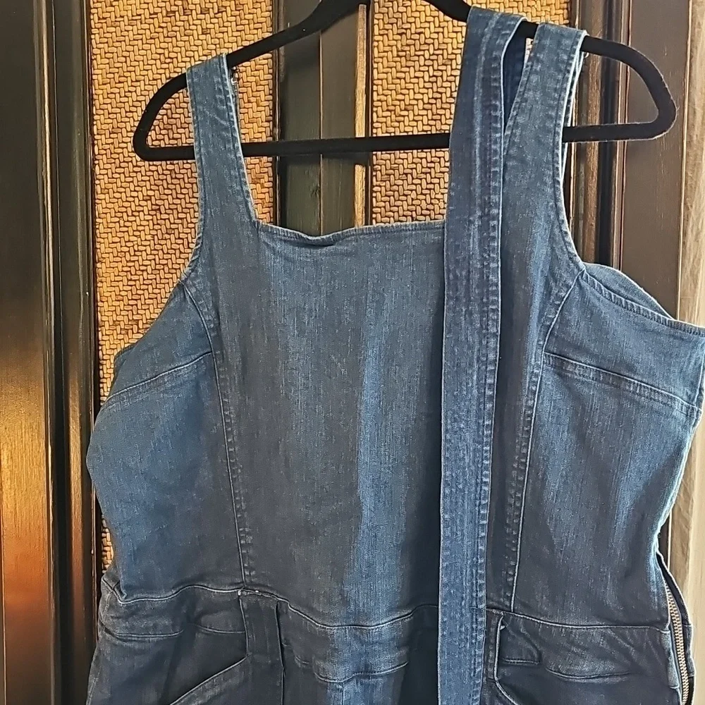 Denim Jumpsuit with Belt - So Stylish by Rachel Roy - Picture 2 of 6